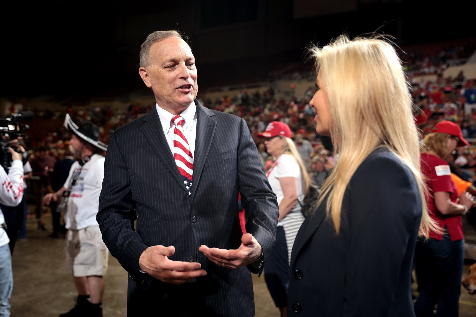 Andy Biggs — With a supporter at Arizona Veterans Memorial Coliseum