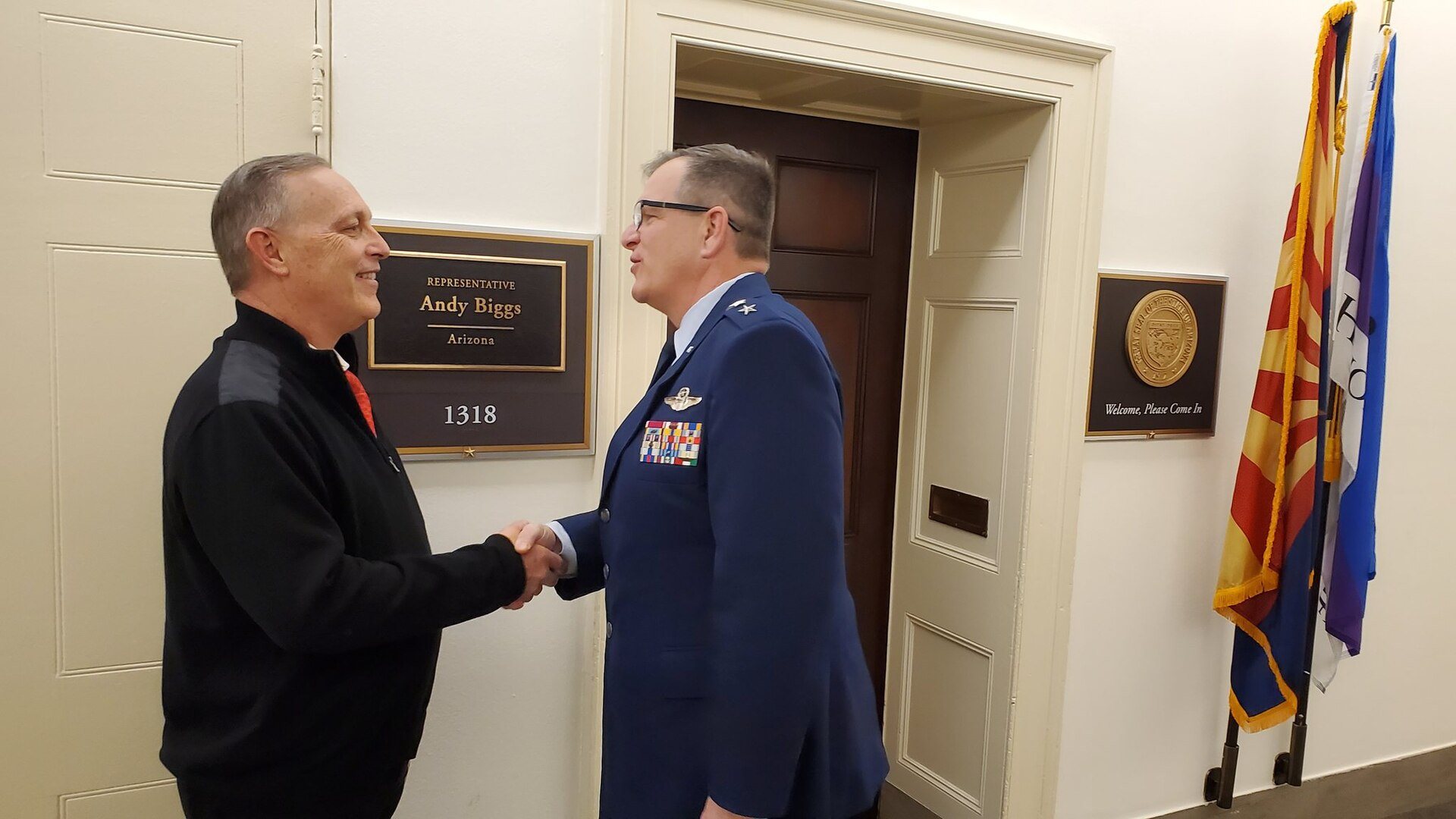 Andy Biggs — With Maj. Gen. Michael T. McGuire of the Arizona National Guard