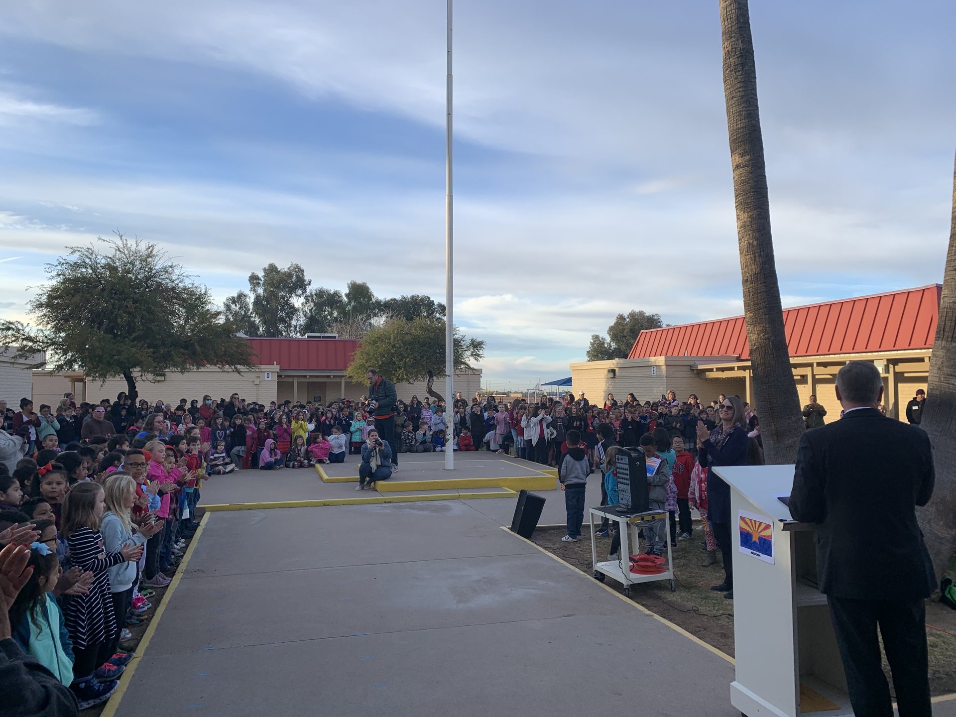 Andy Biggs — Flag raising at Salk Elementary School